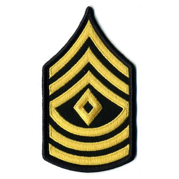 Army (F) Chevron Gold On Blue 1ST SGT