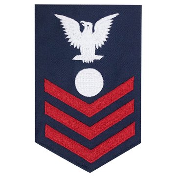USCG E6 (EM) Men's Rating Badge Blue Serge