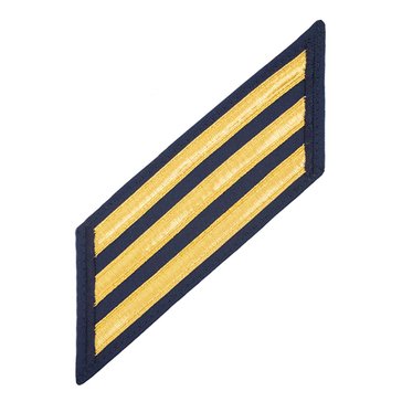 USCG Men's CPO Service Stripe Set 3 Gold on Blue