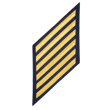 USCG Men's CPO Service Stripe Set 6 Gold on Blue