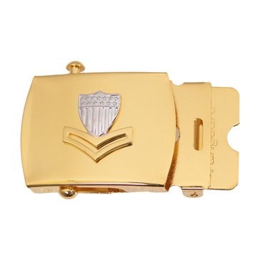 USCG Buckle With Emblem 2nd Class Gold Satin w/Tip