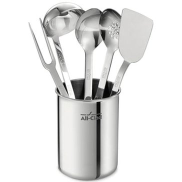 All-Clad Stainless Steel Kitchen Tool Set with Caddy
