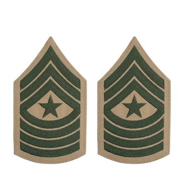 USMC Women's Chevron Green on Khaki SGTMAJ