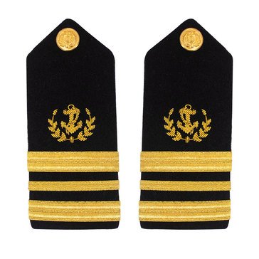 USMM Hard Shoulder Boards With Wreath And Anchor LTCDR