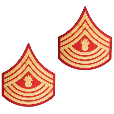 USMC Men's Chevron Gold on Red Evening Dress MGYSGT Merrowed