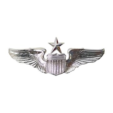 USAF Breast Badge Mirror Finish Sr Pilot Mini