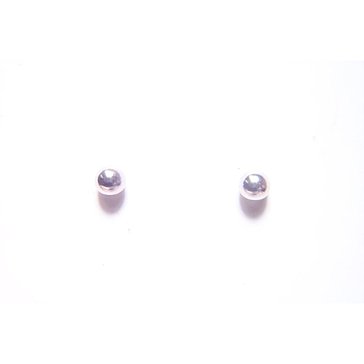 10K White Gold Ball Stud Earrings