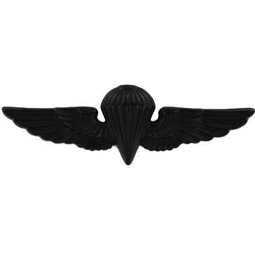 Warfare Badge Full Size PARACHUT USN/USMC Subdued Black Metal