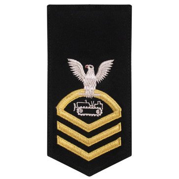 Women's E7 (EOC) Rating Badge in STANDARD Gold on Blue POLY/WOOL for Equipment Operator