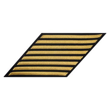 Men's CPO Service Stripe Set-8 on STANDARD Gold on Blue POLY/WOOL