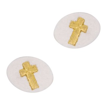 Sleeve Device in Gold on White for Chaplain Christian