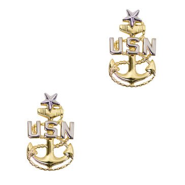 Collar Device Clutchback Anchor Silver/Gold E8