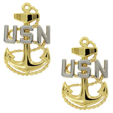 Collar Device Clutchback Anchor Silver/Gold E7