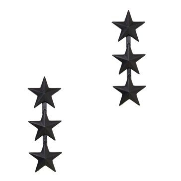 Shoulder Device Subdued Black Metal 3 Star VADM