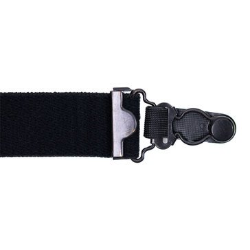 Shirt Garters Black Elastic with Metal Clips 4 Pack