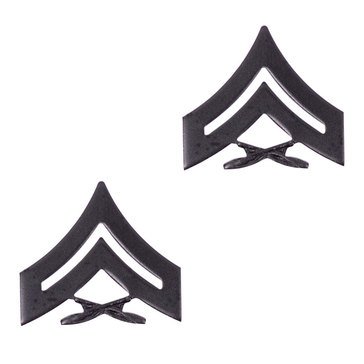 USMC Chevron Black Metal CPL