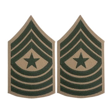 USMC Women's Chevron Green on Khaki SGTMAJ