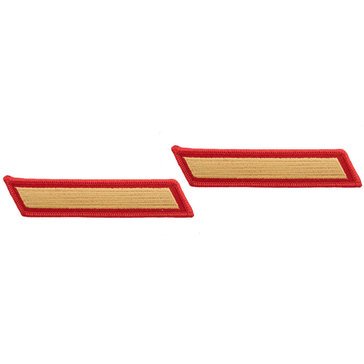 USMC Men's Service Stripe Set 1 Gold on Red Merrowed