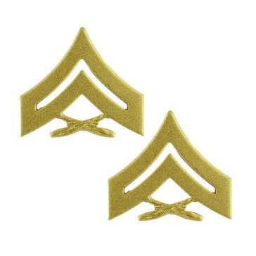USMC Chevron Gold Satin CPL