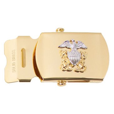 Women's Gold Buckle Shiny Officer Crest