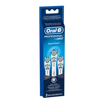 Oral-B Professional Dual Clean Replacement Brush Heads, 3ct