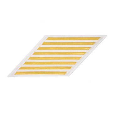 Women's CPO/ ENLISTED Service Stripe Set-8 on LACE Gold on White CNT