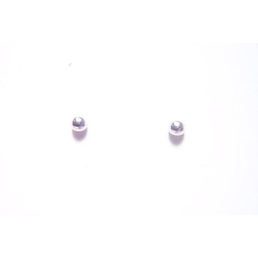 10K White Gold Ball Earrings