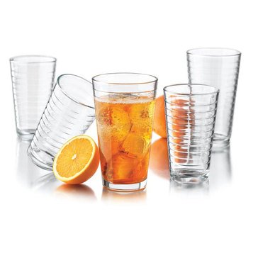 Libbey Hoops 16-Piece Beverage Set