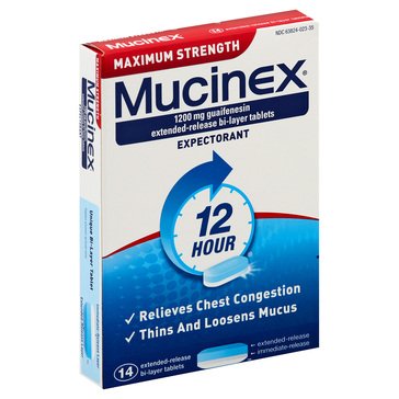 Mucinex Expectorant Maximum Strength Extended Release Tablets 1200mg, 14ct