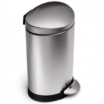 simplehuman 6-Liter Deluxe Mini Semi-Round Step Can