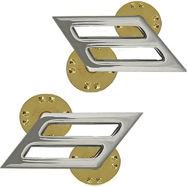 Collar Device Mirror Finish Silver for Service Uniform E3