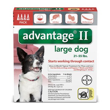 Advantage Flea Treatment for Dogs 21-55 lbs., 4 Treatments