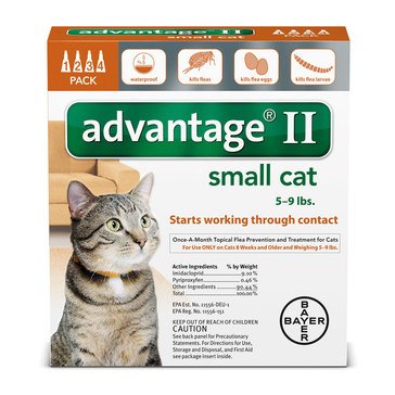 Advantage Flea Treatment for Cats Under 9 lbs., 4 Treatments