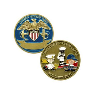 Challenge Coin Company USN Navy Brat With Toy Plane Coin