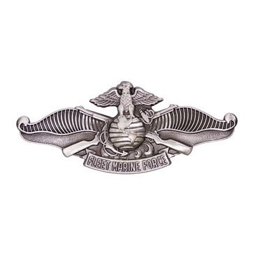 Warfare Badge Full Size FMF ENL Oxidized  Silver
