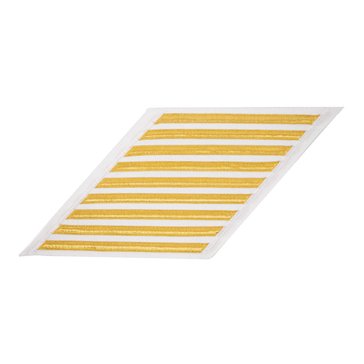 Men's CPO Service Stripe Set-9 on LACE Gold on White CNT