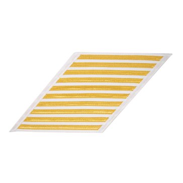 Men's CPO Service Stripe Set-10 on LACE Gold on White CNT