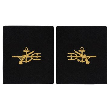 Sleeve Device in Gold on Blue for CWO Special Warfare