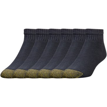 GOLD TOE 6 PK QUARTER COTTON BANDED SOCK S12