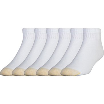 GOLD TOE 6 PK QUARTER COTTON BANDED SOCK S12