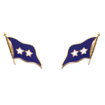 Cuff Link RADM (U) 2 Star LINE (White Star on Blue) 