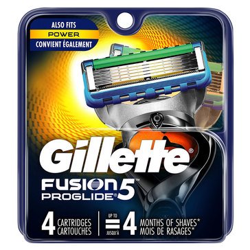 Gillette Fusion 5 Proglide Cartridges, 4 count