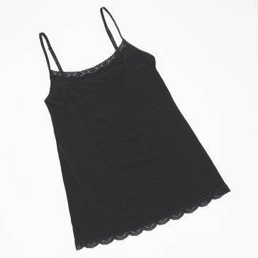 Jockey Women's No Pantie Lines Tactel Lace Black Cami 