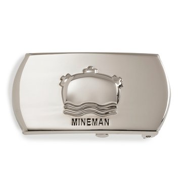 Men's Silver Buckle MN Rating Emblem for ENL 