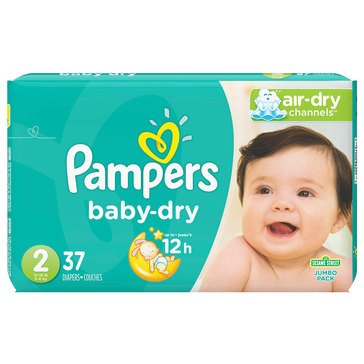 Pampers Baby-Dry 12-Hour Size 2 Diapers, 37-count
