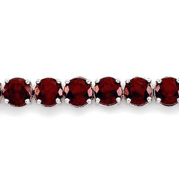 Sterling Silver Garnet Bracelet