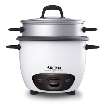 Aroma Pot-Style 6-Cup Rice Cooker & Food Steamer