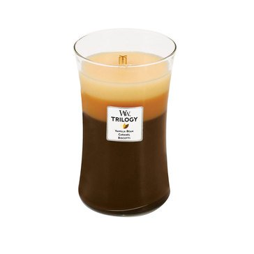 Woodwick Trilogy Vanilla Bean, Caramel & Biscotti Candle