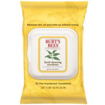 Burt's Bees Facial Cleansing Towlettes, 30ct