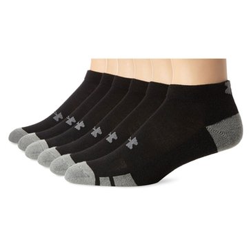 Under Armour Men's Low Cut Resistor 6-Pack Sock - Black